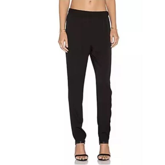 Theory Thorene Black Crepe Pocketed Pull On Slacks P XS - Picture 1 of 15